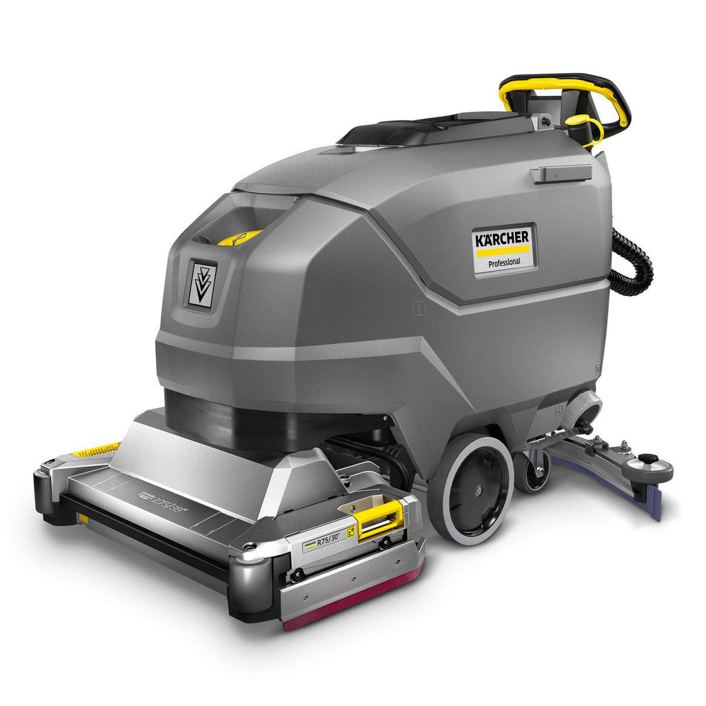 BR 75/75 W Bp Classic Walk-Behind Floor Scrubber w/  114 Ah Lithium Batteries & Shelf Charger