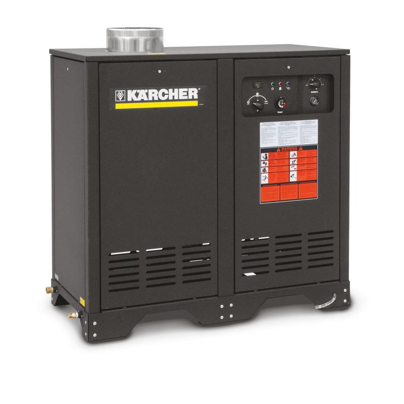 K'A'RCHER German Engineered 3000  PSI @ 3.5 GPM Direct Drive 9.5hp 230V Single Phase K'a'rcher Axial  Electric Hot Water Pressure Washer Natural Gas Heated