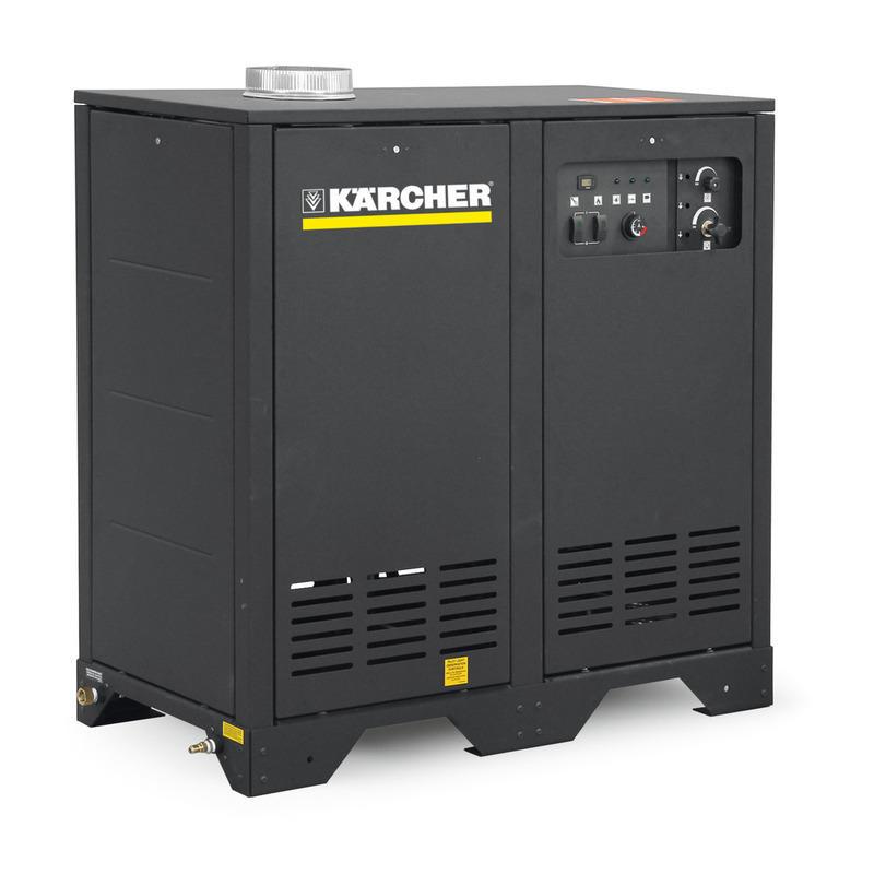 K'A'RCHER 2200 PSI @ 4.0 GPM Belt Drive 6.2hp 230V Single Phase 29amps KD4020R /1350 Pump HDS Stationary Electric Hot Water Pressure Washer - Natural Gas Heated/Medium Cabinet Design