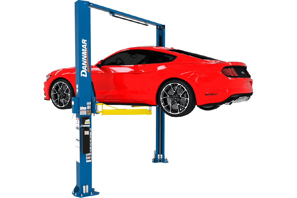 Dannmar D2-10A 10,000-lbs. Capacity Two-Post Lift / Asymmetric / Includes Stackable Pads and Adapters