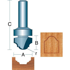 DC1681 Classical Plunge Pattern 1/2" Shank