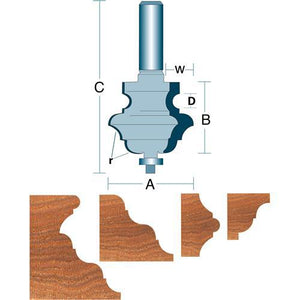 DC1791 Multiform Router Bit 1/2" Shank