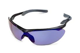 Gateway Flight® Safety Glasses - Gray-Black Frame - Blue Mirror Lens - Sold/Each