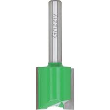 Grizzly Industrial Double Fluted Straight Bit, 1/4" Shank, 3/4" Dia.