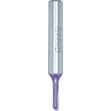 Grizzly Industrial Single Fluted Straight Bit, 1/4" Shank, 1/4" Dia.