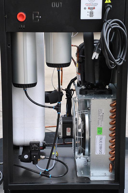 EMAX Silent Industrial Plus 5HP 208-230/460V 3-Phase 2-Stage 80 Gal. Vertical Stationary Electric Air Compressor w/ 30 CFM Dryer Bundle & Pressure Lube Pump