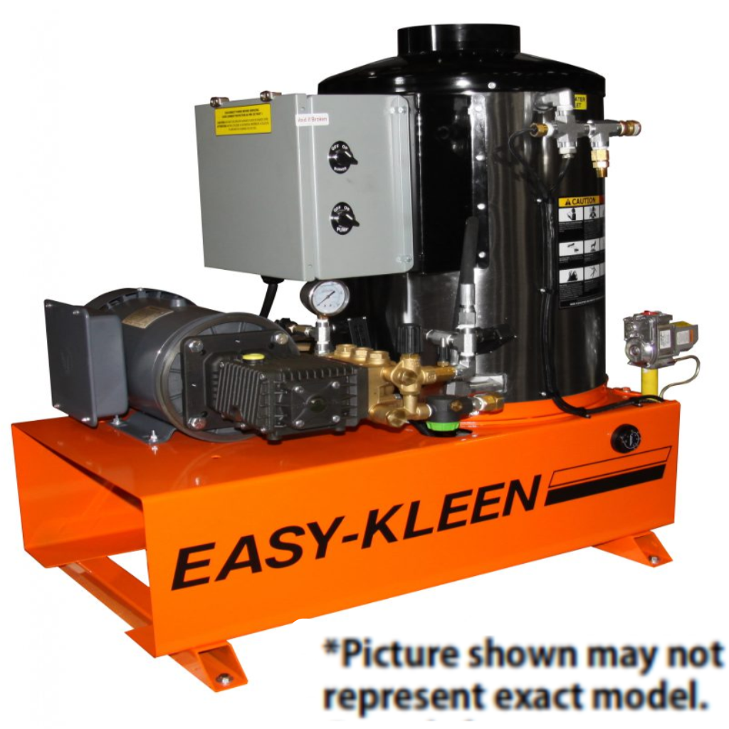 Easy-Kleen 2000 PSI @ 4.0 GPM Flange/Coupling Drive 5HP 220V-1PH Industrial Hot Water Electric Pressure Washer - Natural Gas & Propane Gas