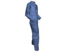 Load image into Gallery viewer, Kimberly Clark Kleenguard A60 Bloodborne Pathogen &amp; Chemical Protection Apparel Coveralls -Zipper Front, Storm Flap, Elastic Back, Wrists &amp; Ankles - Blue - Medium - 24 Each Case