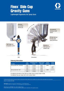 Graco 24J884 400cc/13.5 oz. Aluminum Side Cup Gravity Feed HVLP