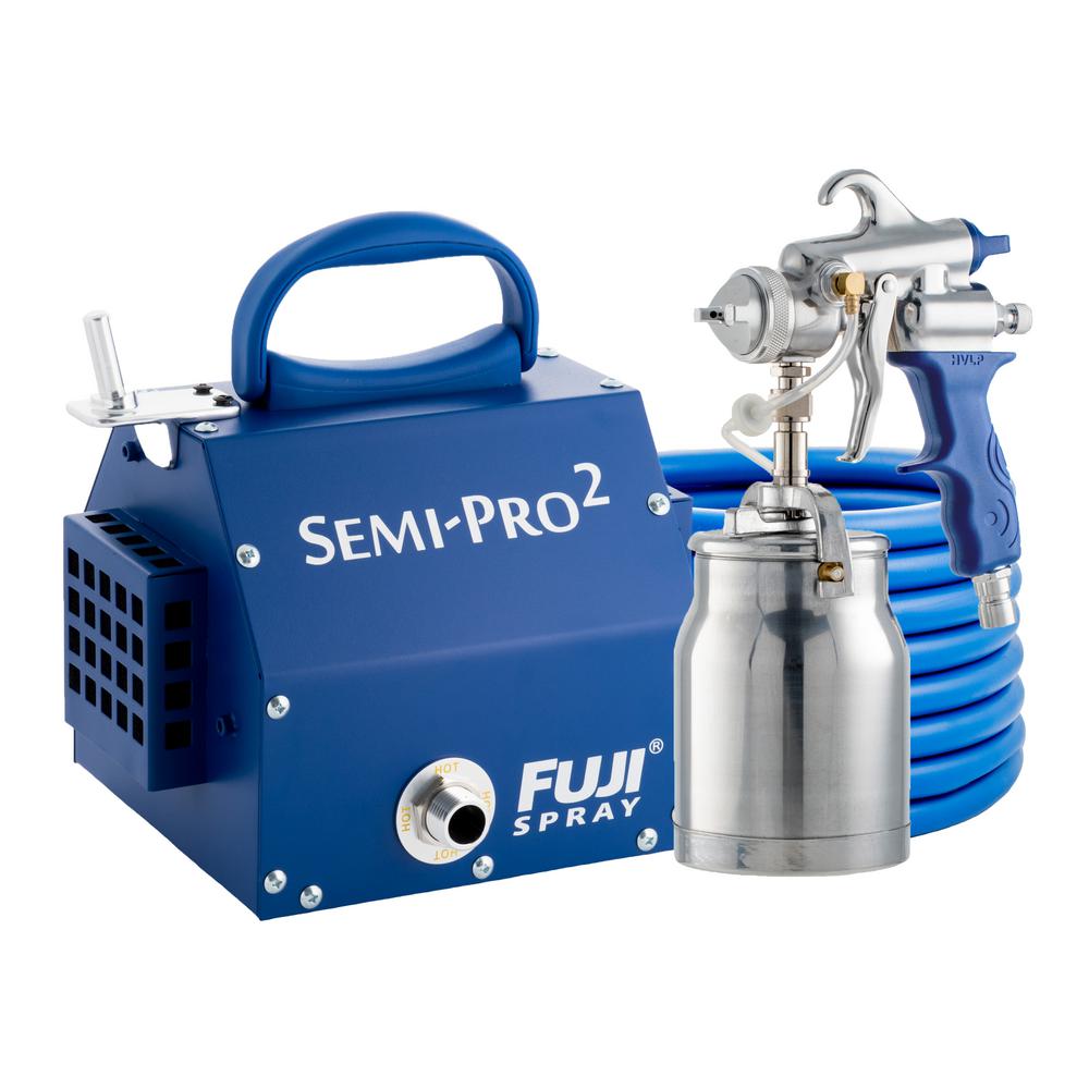 Fuji Semi-PRO 2 HVLP Bottom Feed Spray System w/ 1 qt. Cup & 1.3 mm Air Cap Set, Blue