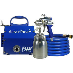 Fuji Semi-PRO 2 HVLP Bottom Feed Spray System w/ 1 qt. Cup & 1.3 mm Air Cap Set, Blue