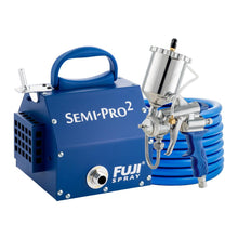 Load image into Gallery viewer, Fuji Semi-PRO 2 HVLP Gravity Feed Spray System w/ 400cc Aluminum Cup &amp; 1.3 mm Air Cap Set, Blue