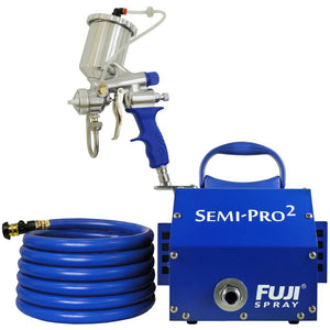 Fuji Semi-PRO 2 HVLP Gravity Feed Spray System w/ 400cc Aluminum Cup & 1.3 mm Air Cap Set, Blue