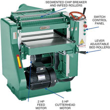 Load image into Gallery viewer, Grizzly Industrial 20&quot; 5 HP Pro Spiral Cutterhead Planer