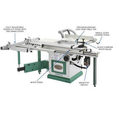 Load image into Gallery viewer, Grizzly Industrial 10&quot; 5 HP Sliding Table Saw