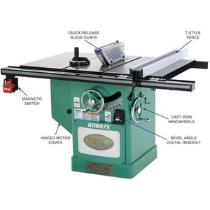 Grizzly Industrial 12" 7-1/2 HP 3-Phase Extreme Series® Table Saw