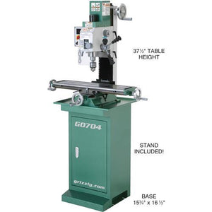 Grizzly Industrial 7" x 27" 1 HP Mill/Drill with Stand