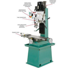 Load image into Gallery viewer, Grizzly Industrial 10&quot; x 32&quot; 2 HP HD Mill/Drill with Stand and Power Feed