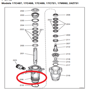 GRACO 24W619 CYLINDER