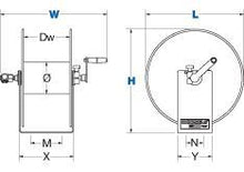 Load image into Gallery viewer, Compact Hand Crank Hose Reel - 4000 PSI - Less Hose (3/8&quot;Hose Dia. x 50&#39;)