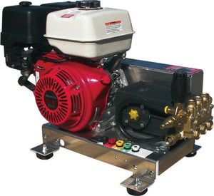 Pressure-Pro 2500 PSI @ 5.5 GPM General Pump Belt Drive Honda Engine Cold Water Gas Pressure Washer - Skid Type