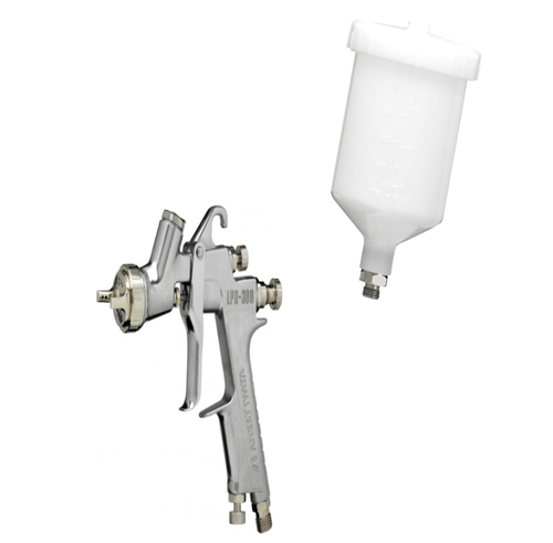 IWATA LPH300-134LV Gravity Feed HVLP Spray Gun w/ PCG600P-2 600ML Plastic Gravity Cup