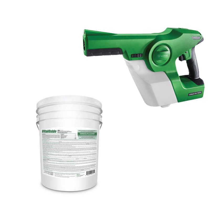 Cordless Electrostatic Disinfectant Handheld Sprayer w/ Vital Oxide 5 gal