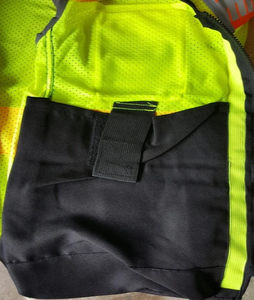 Majestic 75-3239 High Visibility Mesh Vest with DOT Reflective Chainsaw Striping - Hi-Vis Yellow - 1/EA