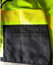 Load image into Gallery viewer, Majestic 75-3239 High Visibility Mesh Vest with DOT Reflective Chainsaw Striping - Hi-Vis Yellow - 1/EA