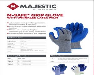 Majestic M-Safe® Rubber-Coated Gloves 12PK/Case