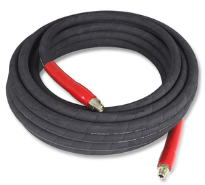 MITM R1 4000 PSI 50' x 3 ⁄8" Gray, Non-Marking w/ Bend Restrictor Hose w/out Quick Connect - Bare Hose