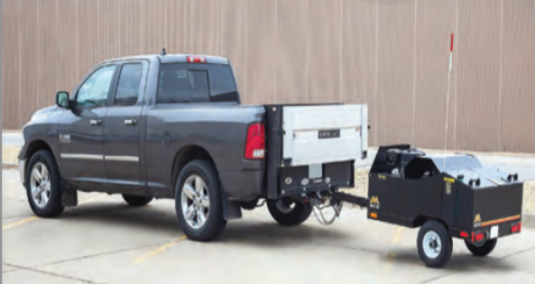 Mi-T-M 4000 PSI @ 3.7 GPM Belt Drive 389cc Honda GX390 OHV General Pump Hot Water Mini Trailer Gas Pressure Washer Power Washer - (49-State), Hot Water, General Pump, Belt Drive, Honda Engine