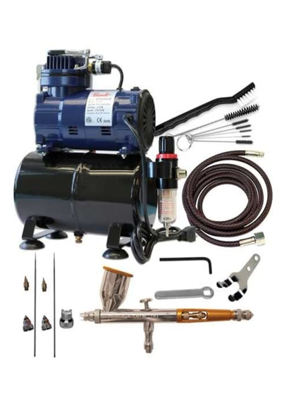 Paasche Airbrush TG-300R Double Action Gravity Feed Airbrush Set & Compressor w/ Tank