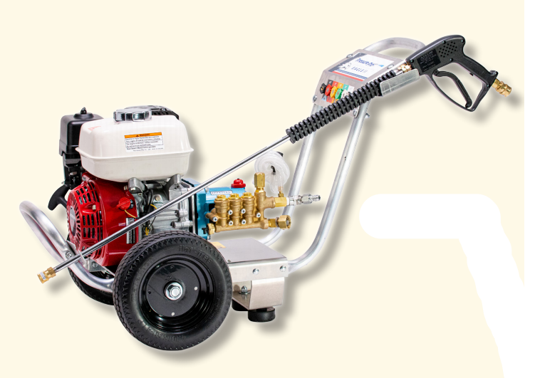 Pressure-Pro Eagle II 3000 PSI @ 3.0 GPM CAT Pump Direct Drive Gas Honda Engine Cold Water Pressure Washer - Cart