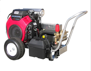 Pressure-Pro Pro Series 5000 PSI @ 4.5 GPM General Pump Belt Drive Honda Engine Cold Water Gas Pressure Washer w/ Electric Start - Cart