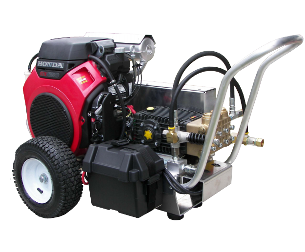 Pressure-Pro Pro Series 6000 PSI @ 4.5 GPM General Pump Belt Drive Honda  Engine Cold Water Gas Pressure Washer w/ Electric Start - Cart