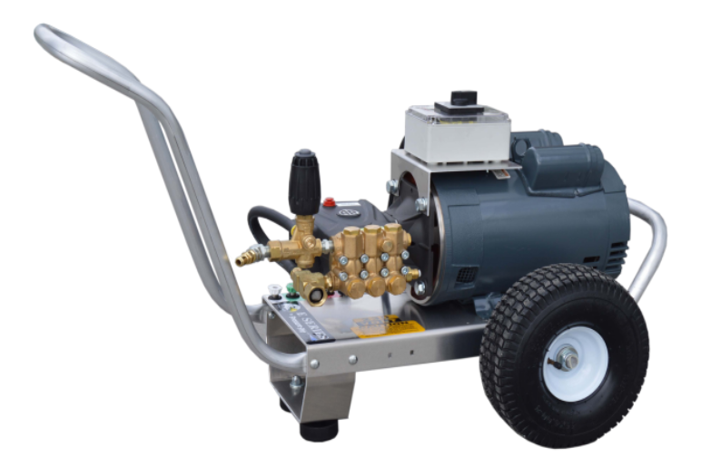 Pressure-Pro Eagle Series 4000 PSI @ 3.5 GPM 230V/1PH/44A/10HP AR Pump Direct Drive 215TBDW17029 Motor Cold Water Electric Pressure Washer - Cart