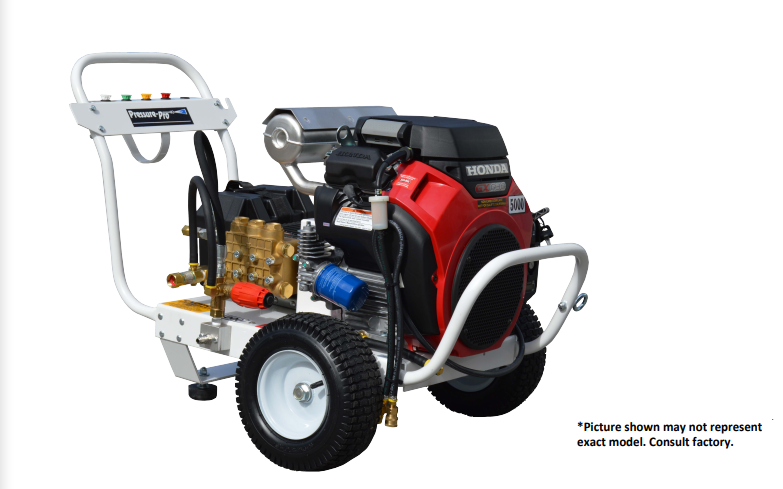 Pressure-Pro PRO-MAX Series 5000 PSI @ 5.5 GPM General TSP1821 Pump Belt Drive Honda Engine Cold Water Gas Pressure Washer - Cart