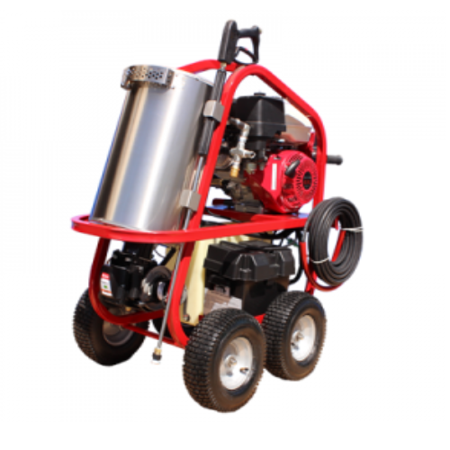 Pressure-Pro Dirt Laser Series 4000 PSI @ 3.5 GPM AR Pump Honda Engine 4 Wheel Hot Water Gas Powered Pressure Washer w/ Electric Start Diesel Heated