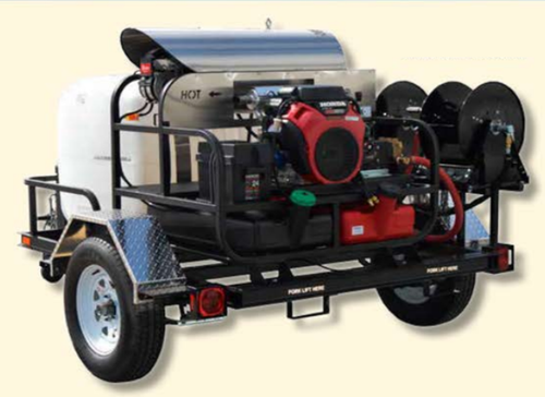 Pressure-PRO Pro Super Skid Tow 3500 PSI @ 5.5 GPM HP Pump Honda Engine Gas Engine 12V V-Belt Drive Hot Water Pressure Washer (Without Hose)