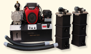 Pressure-Pro HYDRO VACUUM 25.0 GPM 425 CFM 14"Hg 190"Lift GX630 Honda Electric Start Recovery System