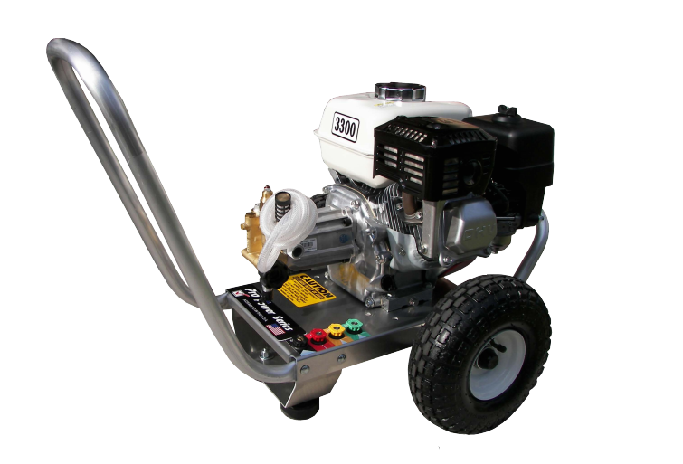Pressure-Pro 3300 PSI @ 2.5 GPM AR Pump Direct Drive Gas Honda Engine Cold Water Pressure Washer - Cart