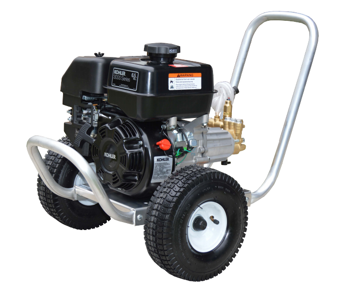 Pressure-Pro 3300 PSI @ 2.5 GPM AR Pump Direct Drive Gas Kohler Engine Cold Water Pressure Washer - Cart