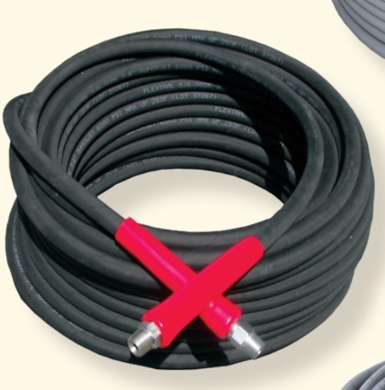 Pressure-Pro Armor-Flex 2-Wire 6000 PSI 3/8” Diameter Commercial Grade Pressure Washer Hoses - Black