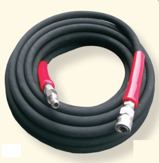 Pressure Pro 2-Wire 6000 PSI High Pressure Hose w/ Stainless Steel Quick Connects - Black