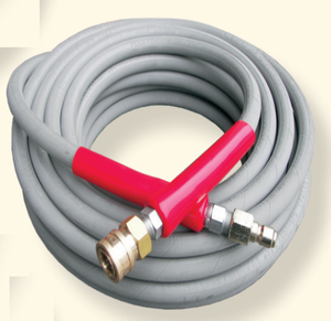Pressure-Pro 2-Wire 6000 PSI High Pressure Hose w/ Stainless Steel Quick Connects - Gray