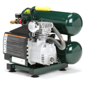 Rolair Systems 90 PSI @ 4.2 CFM Single Stage 115V 2HP 4.2gal. Twin Stack Hand Carry Air Compressor