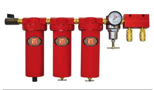 BRAD-9484 A065_0918 3-Stage filter w/ heavy duty regulator and multiport manifold