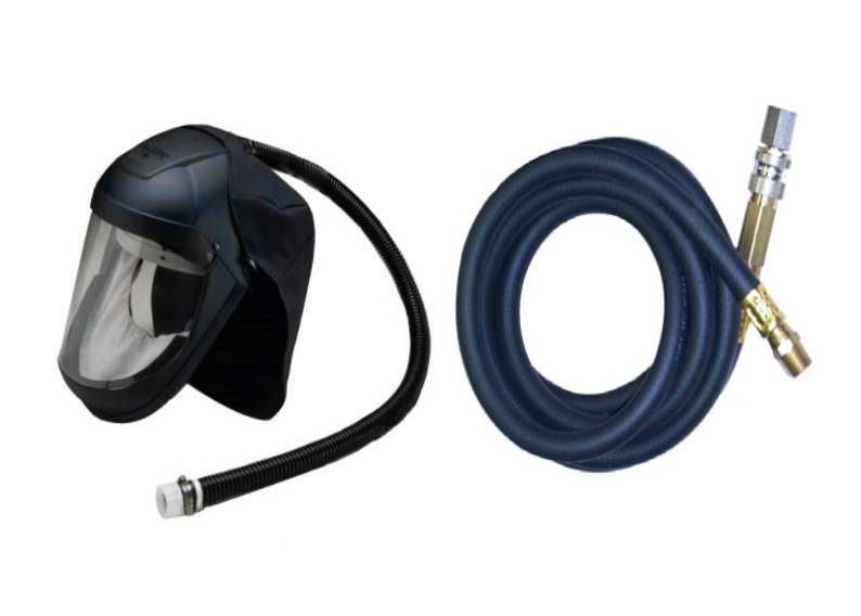 BRAD-OK-M2C-35	Kit w/ BRAD-M2C Flip-up Mask & HVHA-B35C Hose