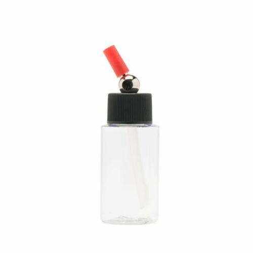 Iwata I4501 /4175 Crystal Clear Bottle 1 oz / 30 ml Cylinder With Side Feed Adaptor Cap